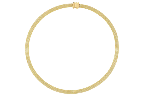 Mesh Necklace - 14K Yellow Gold