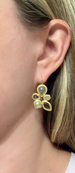 Gold Box Earrings by Petra Class (Gold Earrings)