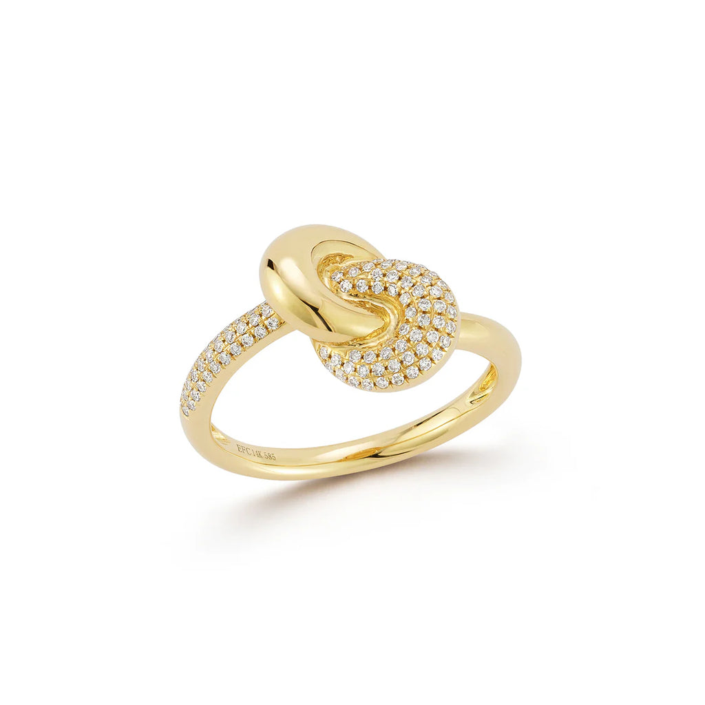 Diamond Gold Jumbo Love Knot Ring