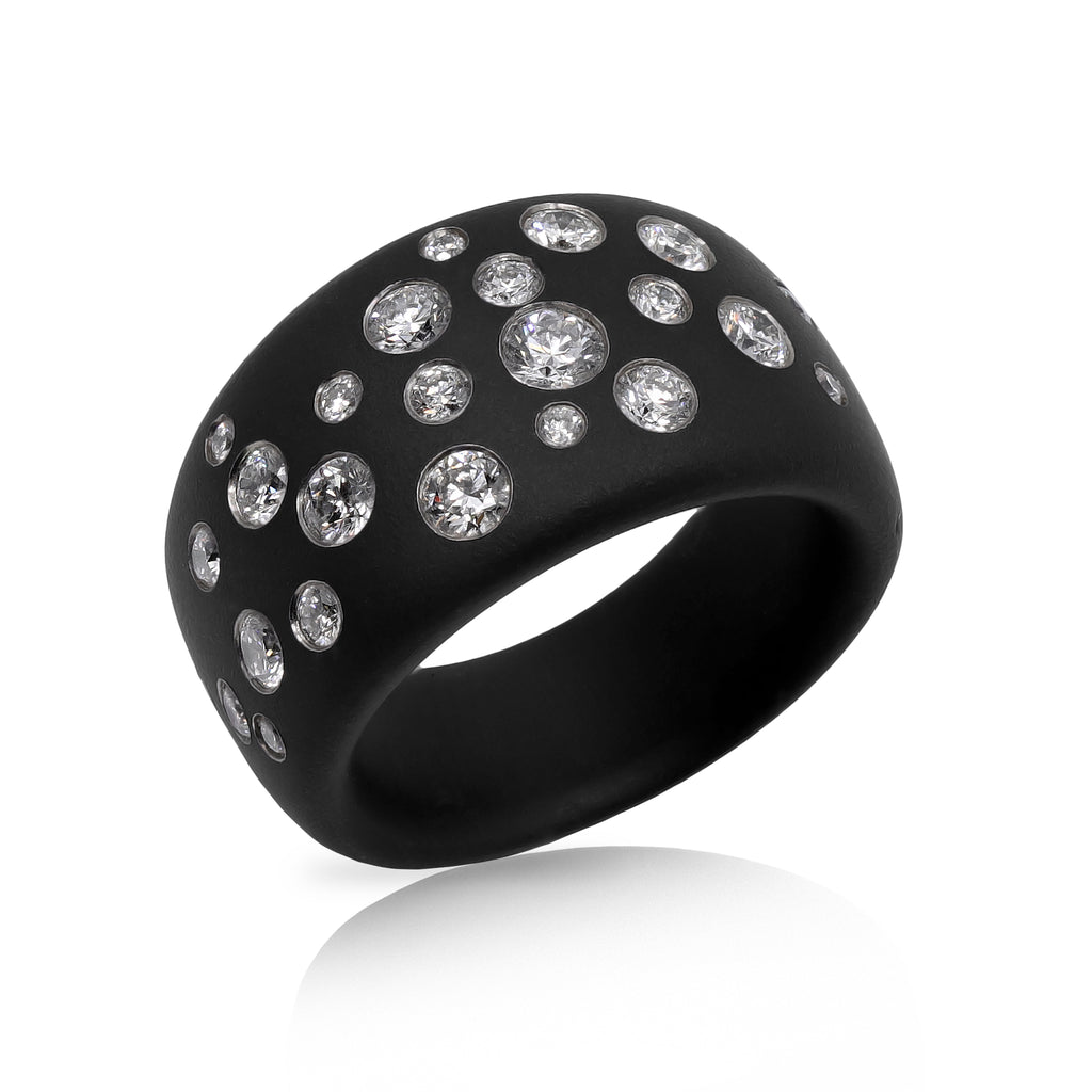 Gellner Diamond Starry Night Wide Band Ring