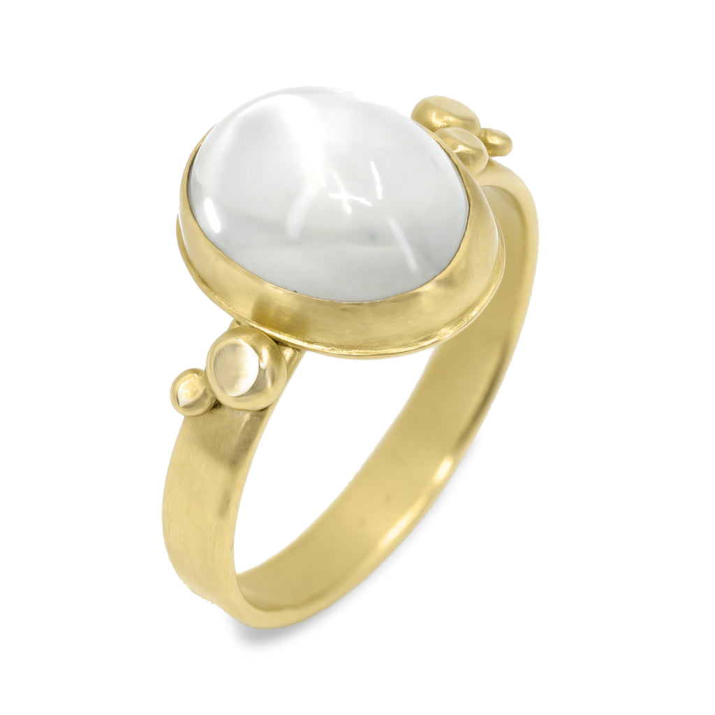 Monica Marcella Sage Moonstone Pebbles Ring