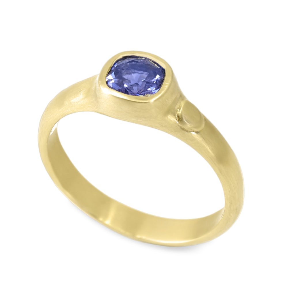 Monica Marcella Lilac Sapphire Cushion Ring