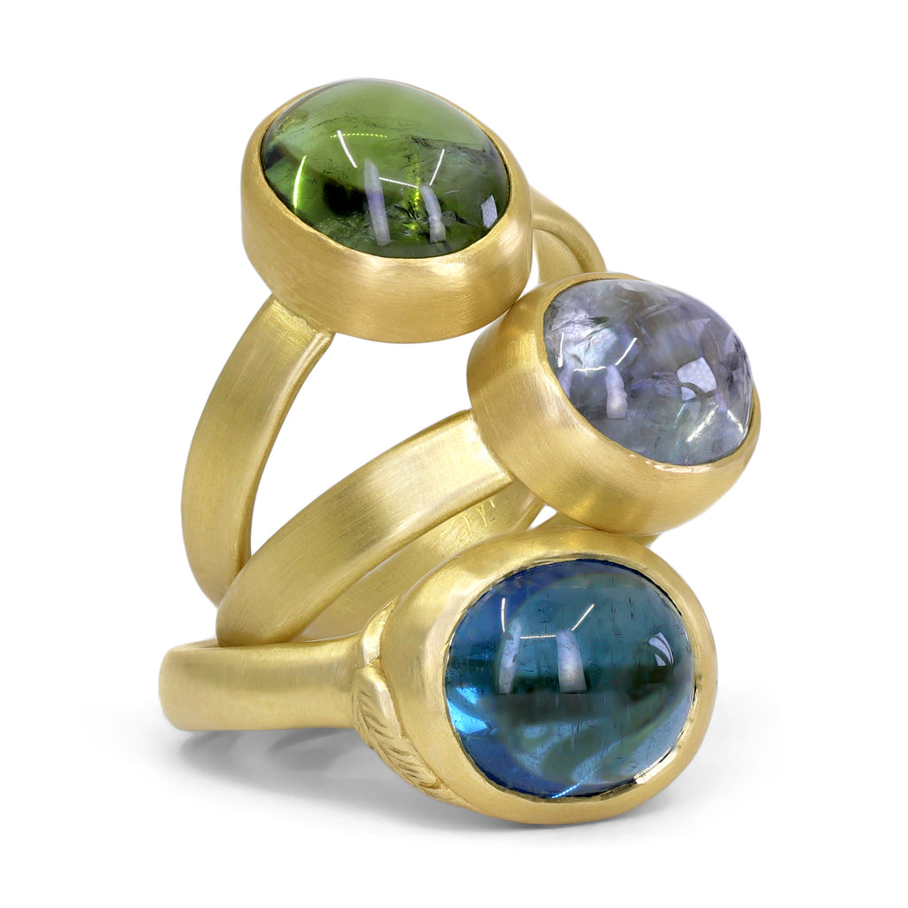 Monica Marcella Bicolor Tourmaline Cabochon Ring