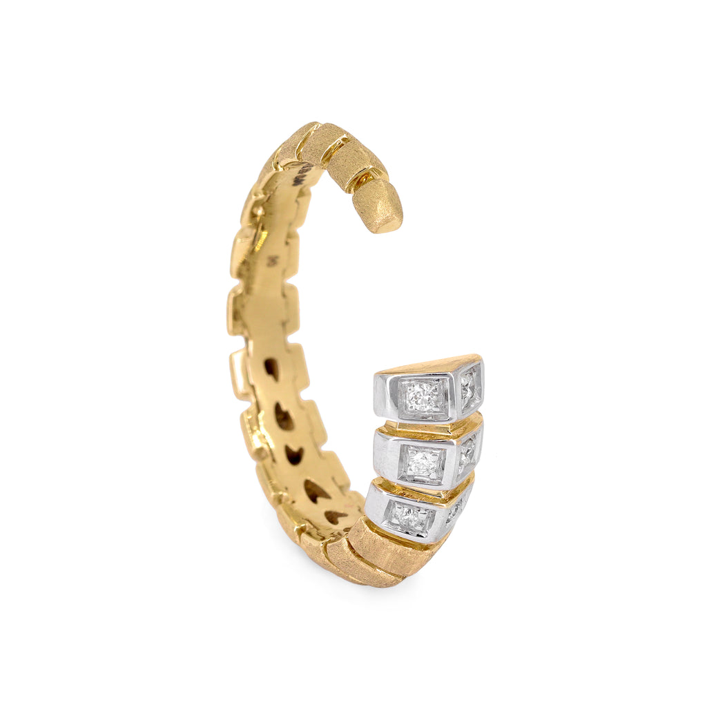 Selda Diamond Gold Open Dragon Tail Ring