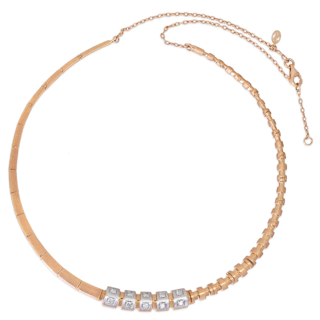 Selda Diamond Gold Taotie Necklace