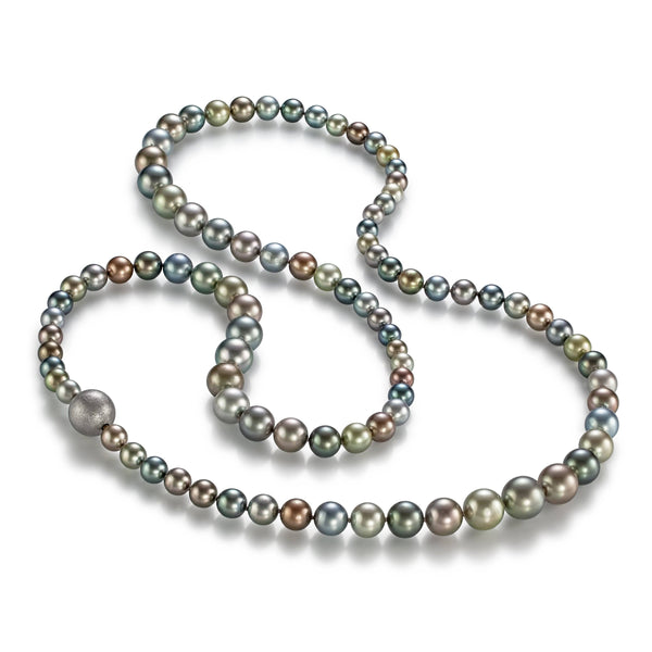 Atelier Zobel Multicolored Tahitian Pearl Double Hidden Clasp Necklace