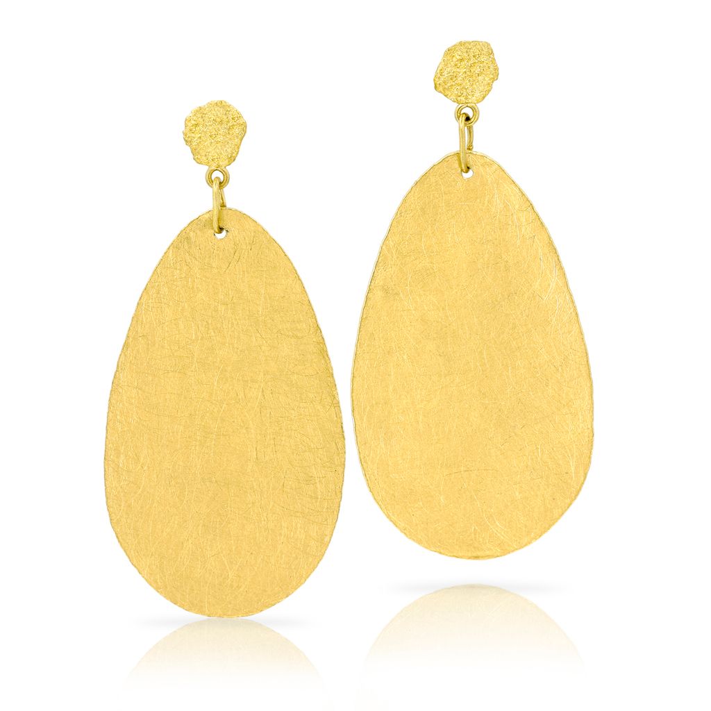Gold Box Earrings Gold by Petra Class